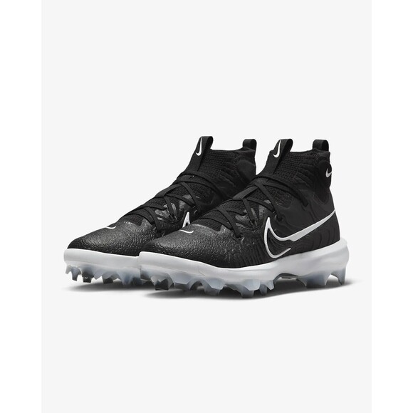 Size 8.5 Nike Alpha Huarache NXT MCS Baseball Cleats DJ6519-001 Black/White - Picture 5 of 9
